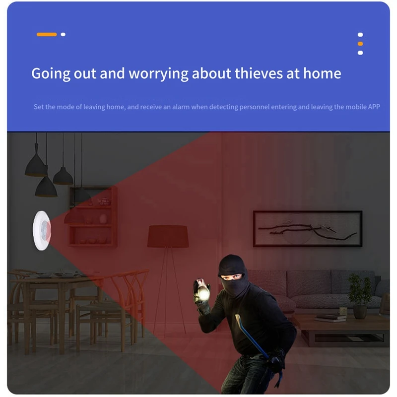 Zigbee Smart Human Presence Sensor Zero Fire Wire Connected Human Motion Sensor With Anti-Theft Warning For Smart Home