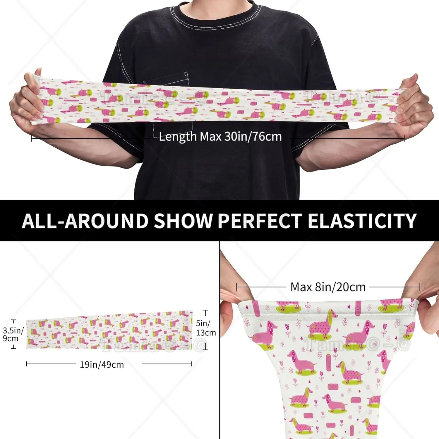 Cooling Arm Sleeves for Men Women Uv Protection Dachshund Dog Puppy Love Flower Tattoo Sleeves To Cover Gardening Compression