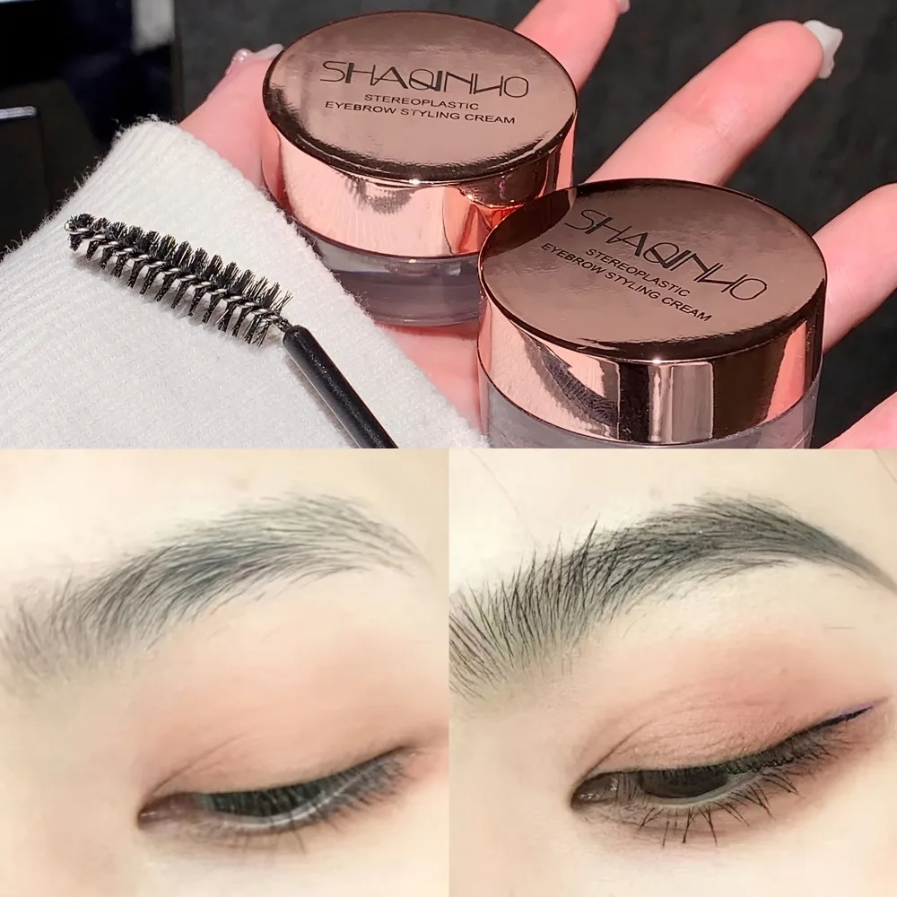 

4pcs/set Gel Texture Eyebrow Shaping Cream Long-Lasting Waterproof Eyebrow Gel Quick Drying with Brush Eyebrow Makeup Soap
