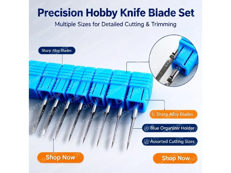 14PCS Tungsten Carbide Alloy Scribing Tool Bits Set 0.075-3.0mm Engraving Blades for Garage Kit Model Modification