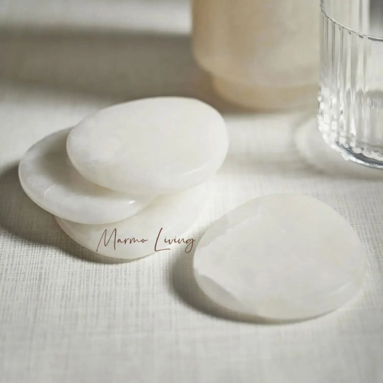 

French Natural Marble Storage Tray Jewelry Storage Plate Cup Wine Coaster Desktop Decoration