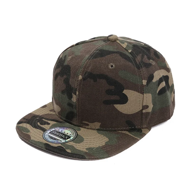 Cross-Border New Arrival Hip Hop Hat Men\'s and Women\'s Flat Panel Hip-Hop Cap Light Board Camouflage Flat Brim Baseball Cap Outd