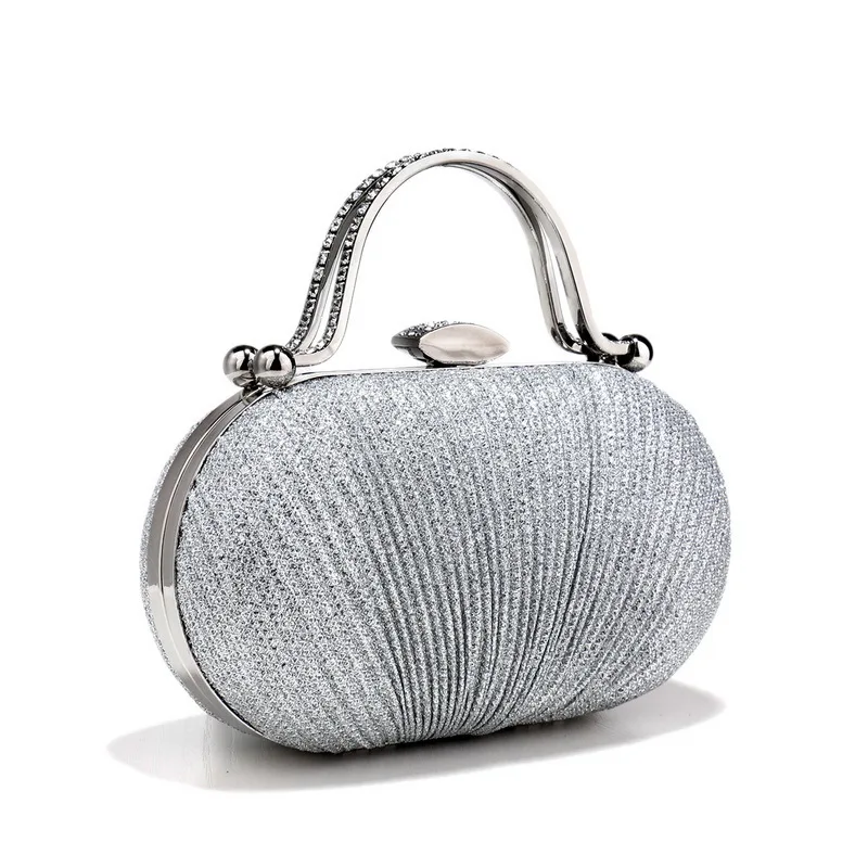

Fine Luxury Wedding Party Evening Bags Fashion Gold Silver Black Small Clutch Purse For Women Handbags Chain Shoulder Bags Femme