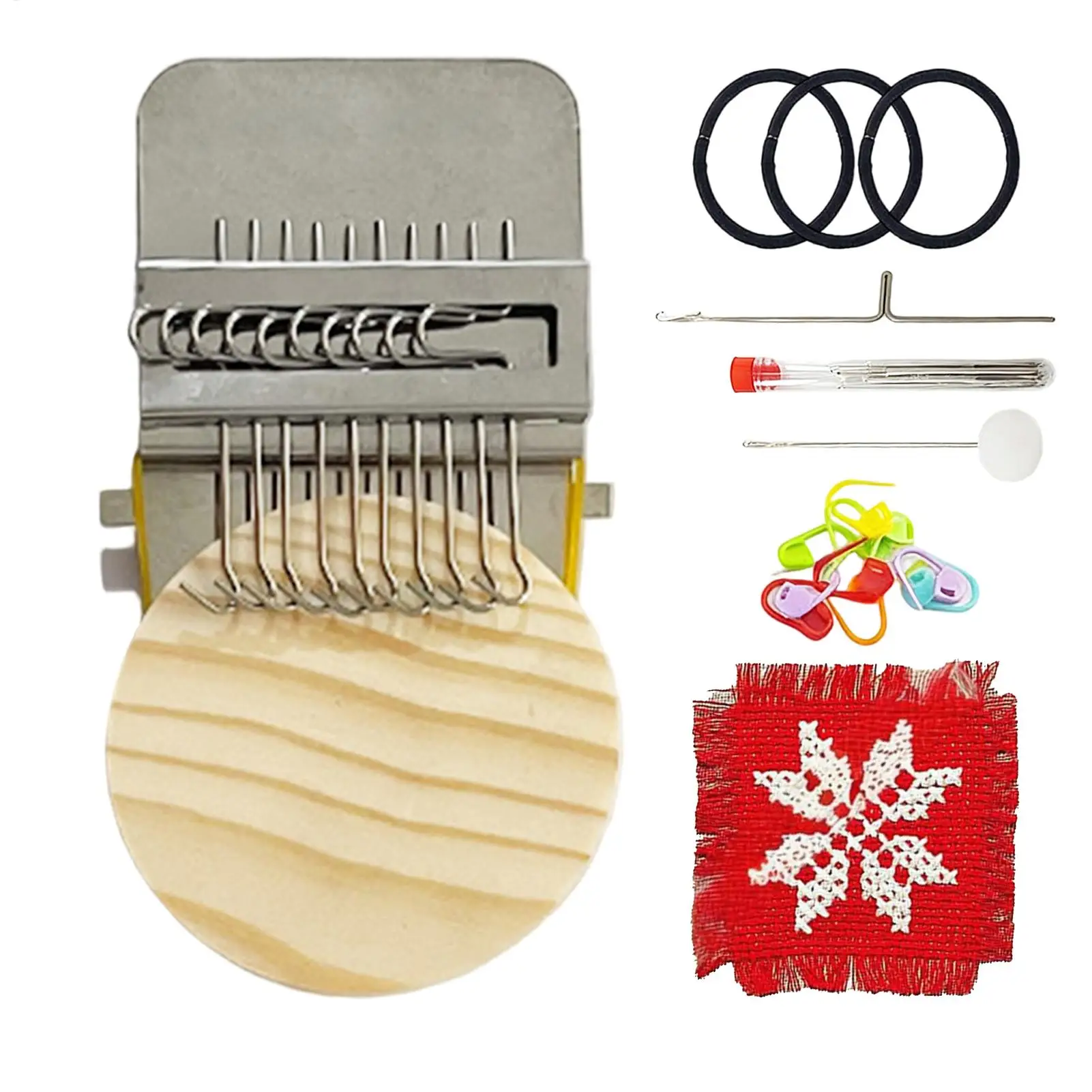 Knit Patch Repair Kit Darning Loom Supplies with Needle Hook for Sweater Clothing Mending Craft DIY Handmade Fixing Tools