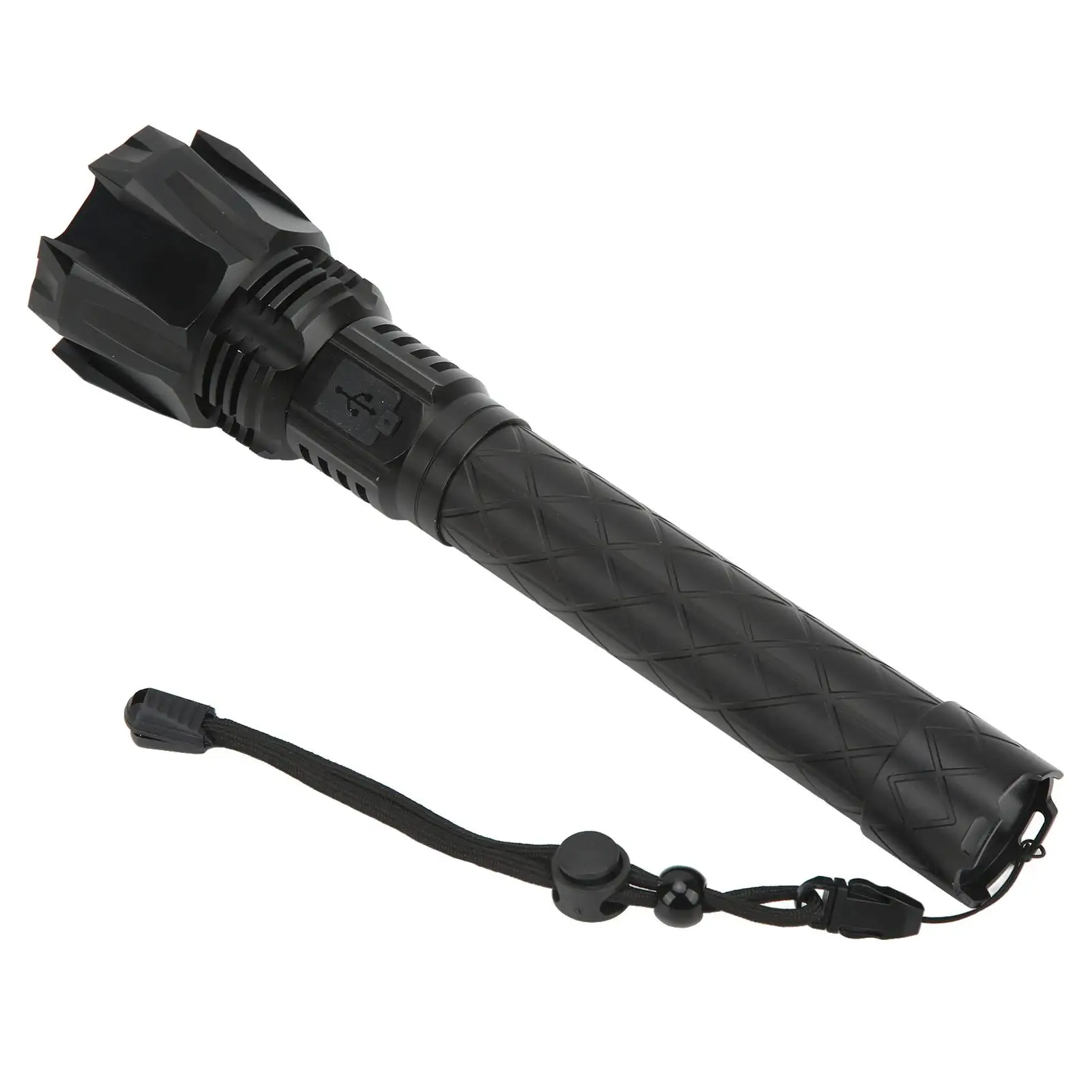 50W Outdoor Camping Flashlight Telescopic Zoom IPX4 Waterproof Type C USB Charging