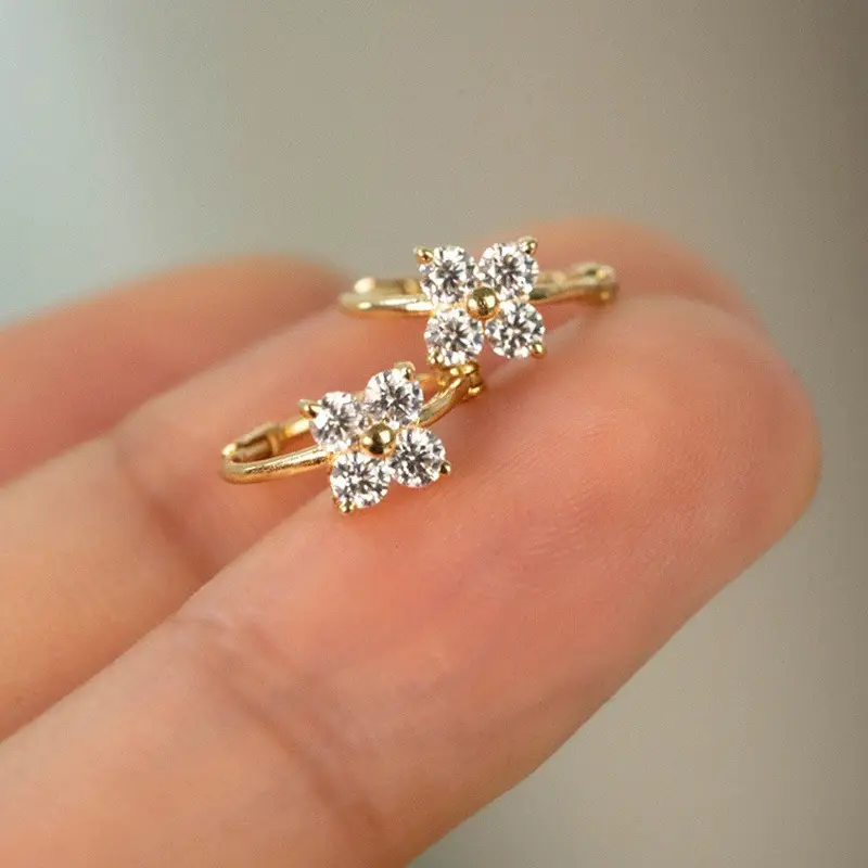 OXTAO Certified Moissanite Lucky Four-leaf Necklaces Earrings Bracelet for Women 100% S925 Silver Jewelry Accessory Sets - Image 46