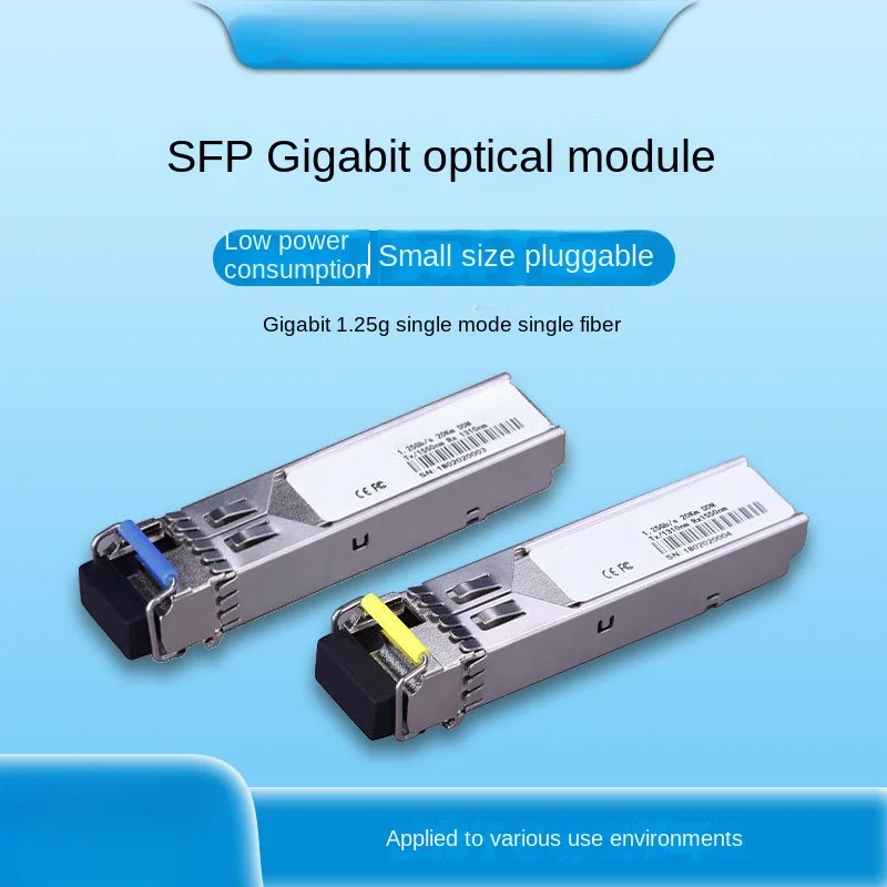 

SFP Gigabit Single Mode Single Fiber Dual Fiber Multimode LC Optical Module 1.25G/10G Compatible with Multiple Brand Switches