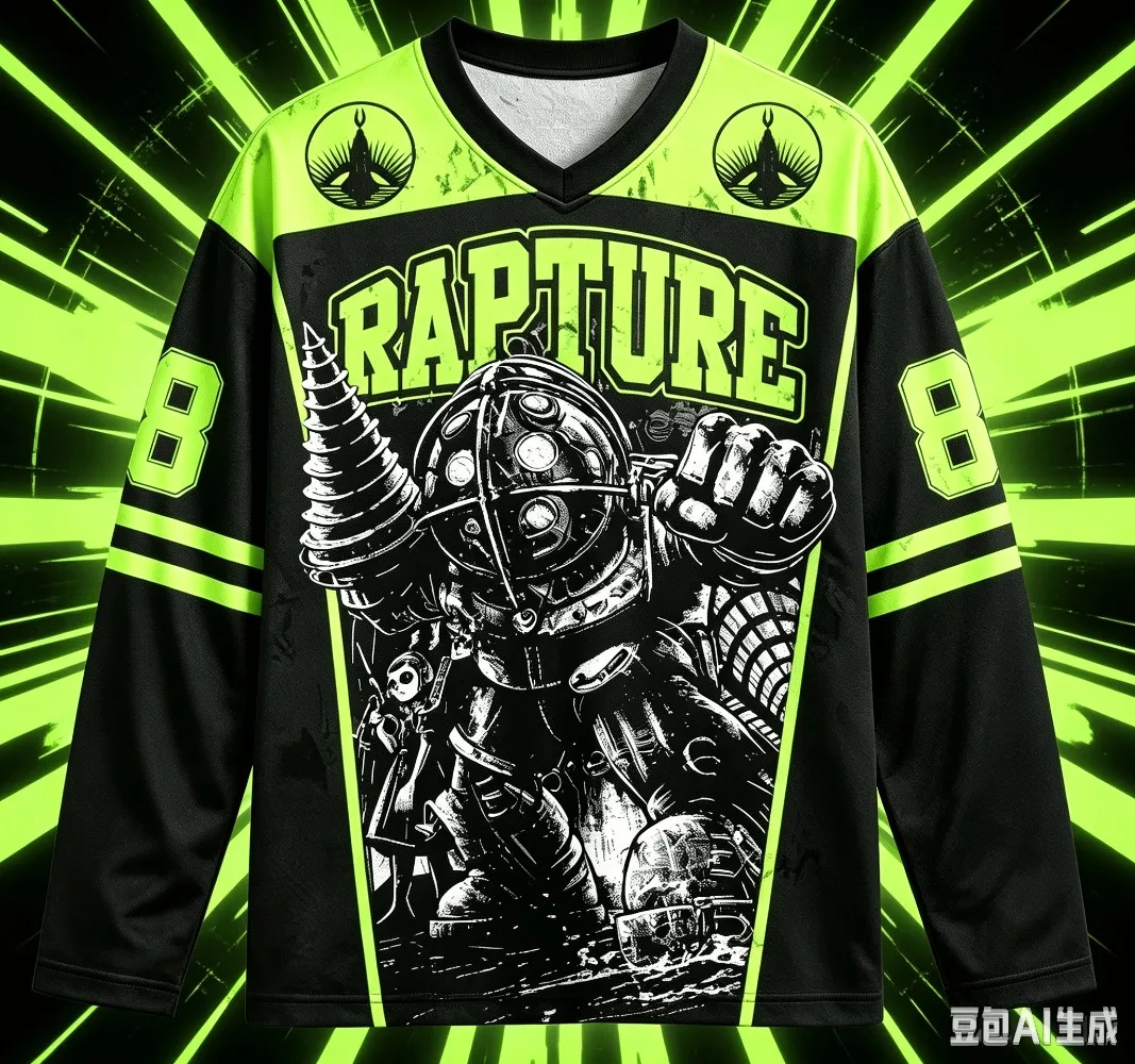 Biochemical Battleground Rapture 3D-Druck, Frühling/Herbst, Langarmshirt für Herren, atmungsaktiv, schnelltrocknend, Sport- und Streetwear, V-Ausschnitt-Oberteil – Detail 7