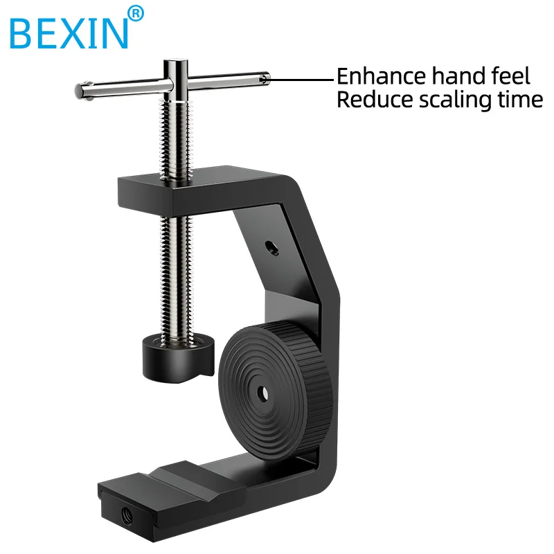 BEXIN WN60N New1/4 Metal Multi angle Adjustable Table Screen Desktop Partition Installation Adapter Bracket Fixer C-shaped Clamp