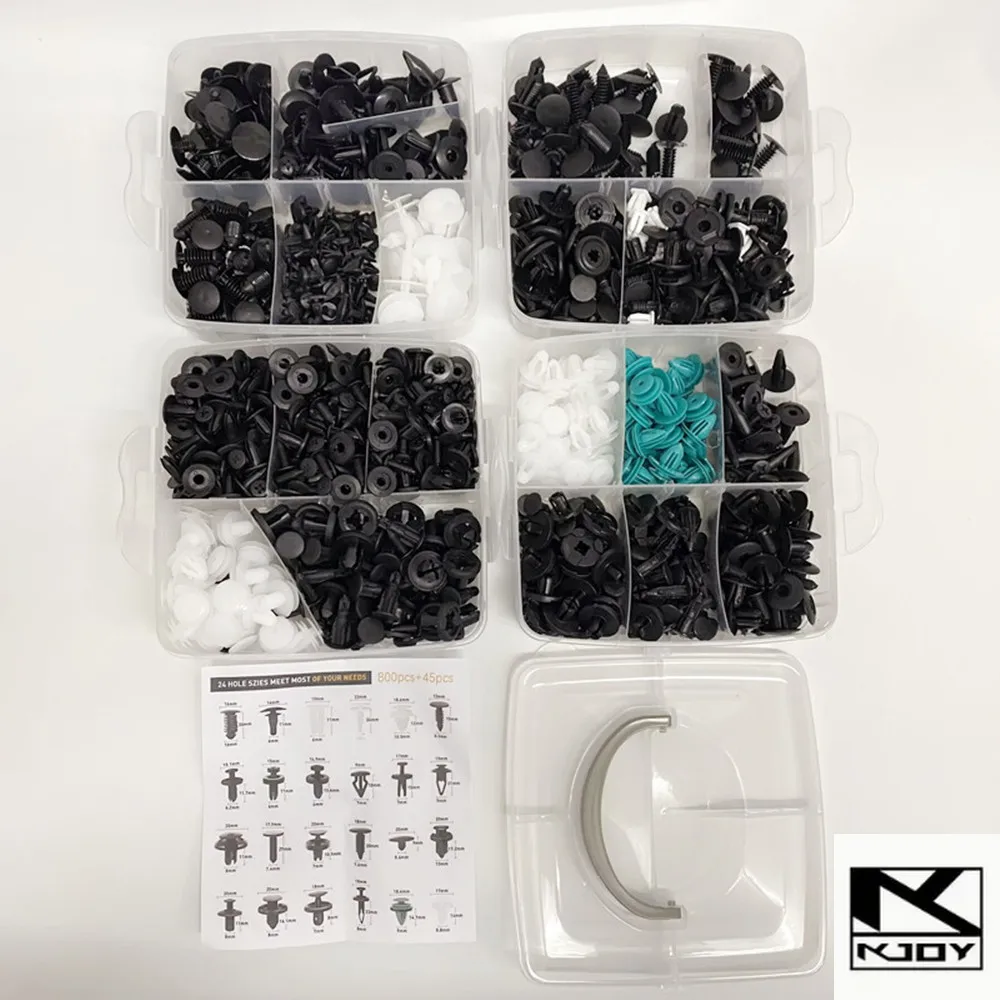 kkjoy Auto Bumper Door Clips 800/100Pcs Mixed Rivet Fastener suit for different car models