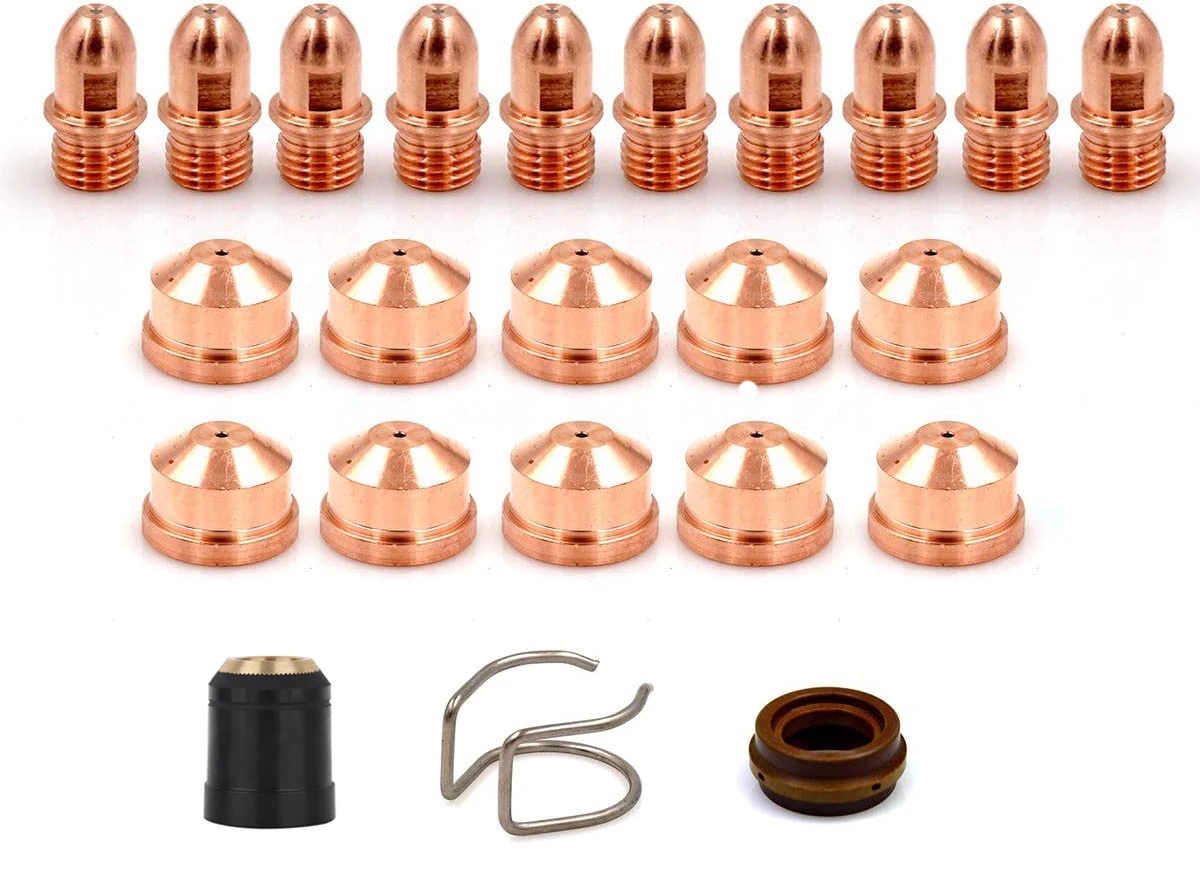 

23pcs Welding Knight A101 Plasma Electrode 1.4mm Tip Shield Cap Spacer Spring Air Diffuser