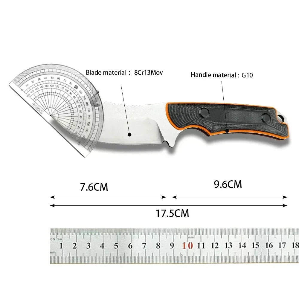 BM 15018 15017 15002 Fixed Blade Knife Hunting Knives 8Cr13Mov Blade G10 Handle Outdoor EDC Camping Hiking Tools Gift Sheath