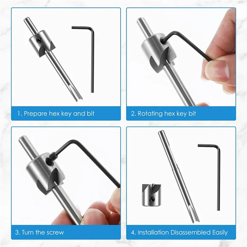 Set Of 8 Barrel Trimmer Kit High Speed Steel Pen Mill Trimmer With 3/4Inch Cutting Head Woodworking  Tool