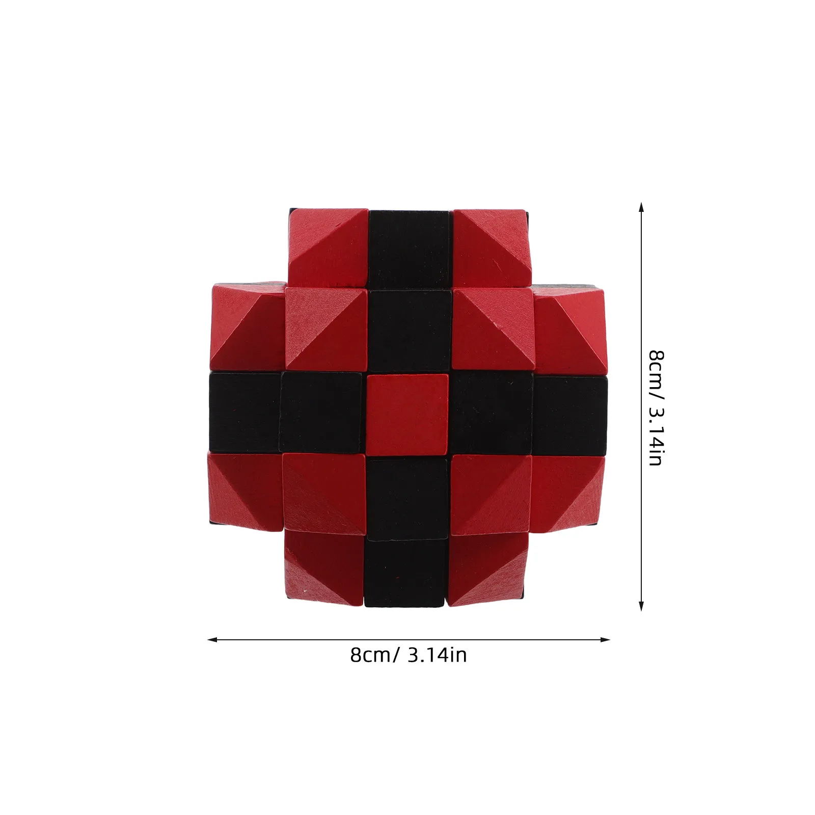 Wooden Brain Teaser Cube Puzzle 3D IQ Challenge Game for Teens and Adults Handheld Logic Toy