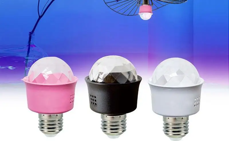 

Rotating LED Strobe Bulb Auto Rotating Stage Light Bulb Rotating Reusable Disco Bulb Lamp For Party Clubs Bar Family Celebration