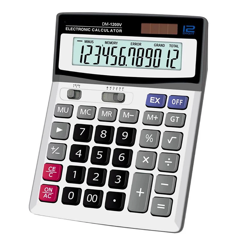 

Luxmoc 12-битный солнечный калькулятор Многофункциональный настольный бизнес-офисный финансовый портативный мини-калькулятор