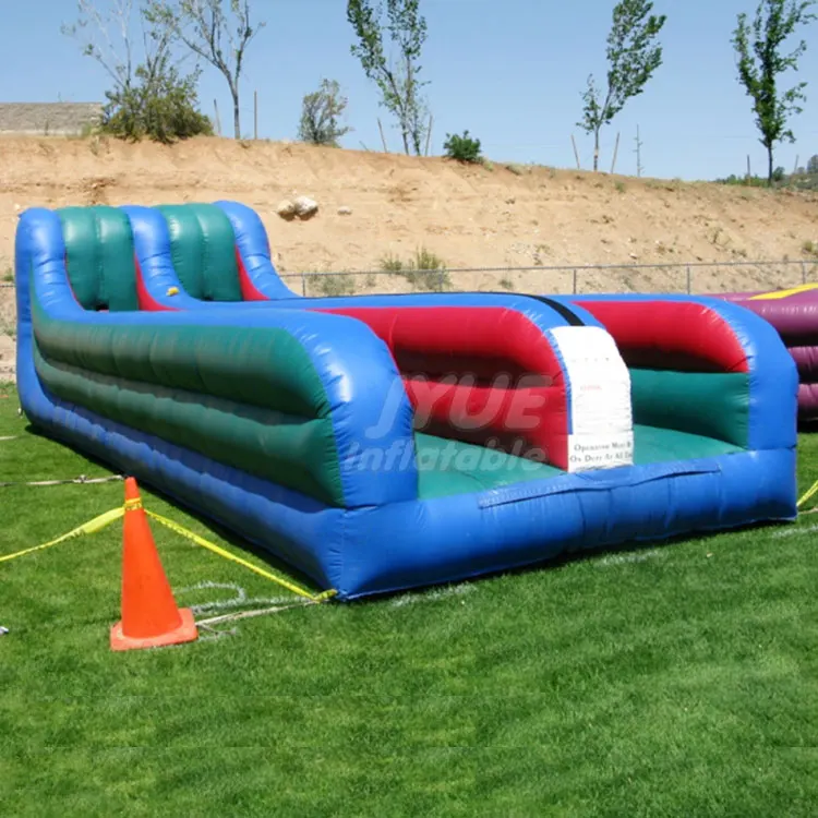 Bungee Run 2 Lane Basketball Slide Trampoline Inflatable Bungee Joust Jumping Run Race Running Sports For Sale
