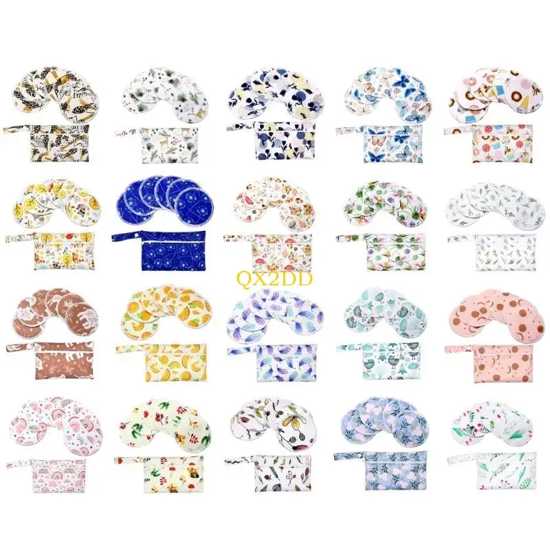 Las almohadillas enfermería bambú reutilizables QX2D establecen accesorios suaves y transpirables lactancia