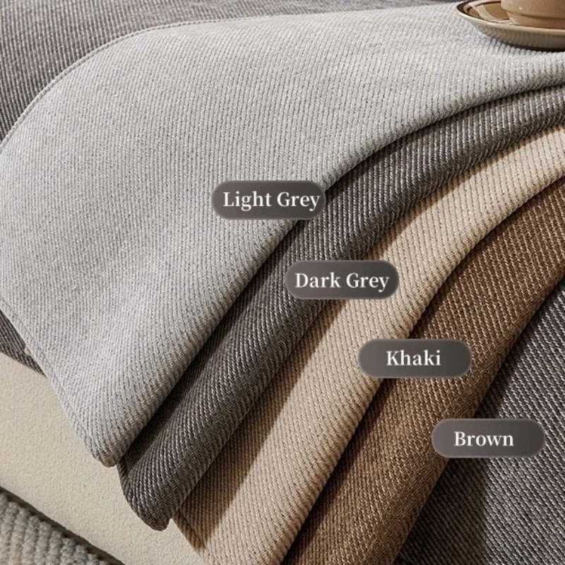 Minimalist Twill Chenille Anti-Slip Sofa Cover, Sofa Towel for All Season Living Room Decor Couch Cushion Slipcover