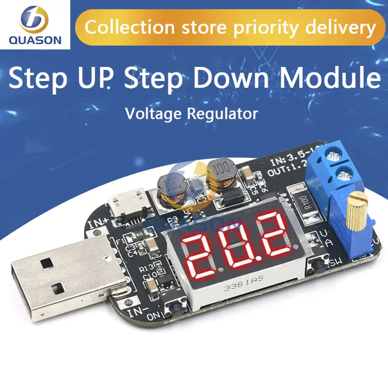 DC-DC CVCC 15W 5V to 1V 9V 12V 24V Adjustable Step UP step Down Power Supply Module Boost Buck Voltage regulator Converter