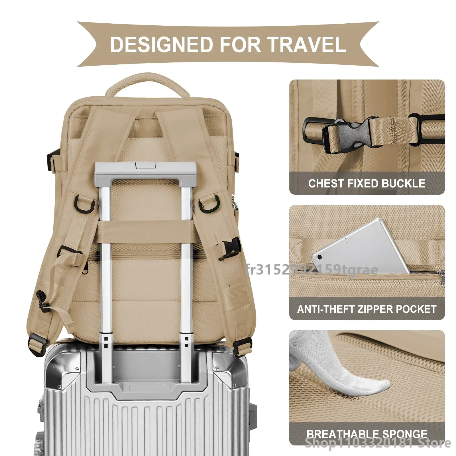 Rucksack 40x30x20 Flugzeug, Ryanair Kabine Handgepäck rucksack, Easyjet Laptop Rucksack für Flugzeug reisen, Schul rucksack