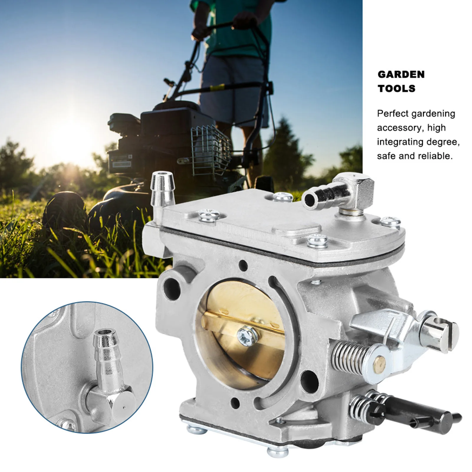 Carb Replacement Lawn Mower Carburetor Garden Lawn Mower Carburetor Accessory Carb Replacement for WALBRO WB‑37 150CC‑200CC