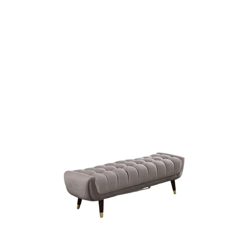 

Light luxury Nordic bedside stool, simple cloakroom American sofa bench velvet