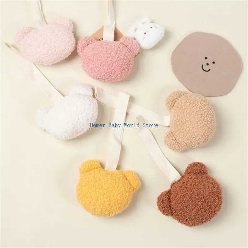 

B2QD BEARSHED PACIFIER THENETENT TONE DOTER HOLDER Plush Bear Bear Pucifier Clip Clip Clip