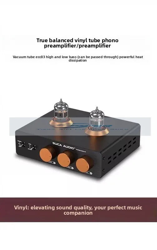 

Виниловый проигрыватель Sound Youchuang BOX P7 с ламповым предусилителем Voice of Aristocracy, усилителем для MM-головок и функцией воспроизведения музыки.