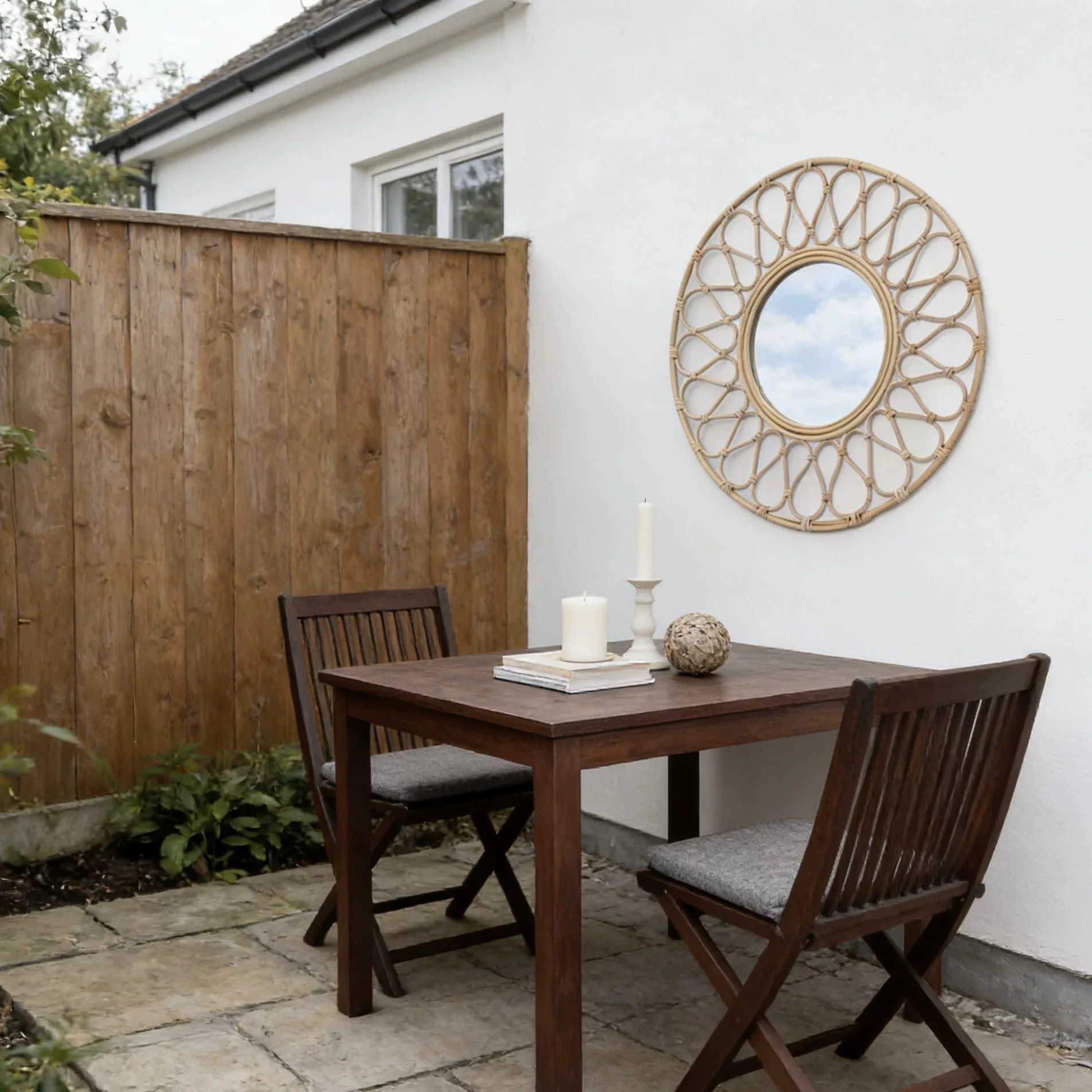 Cermin Dinding Rotan Bulat, Bi - Rattan Mirror Round ulasan dan harga