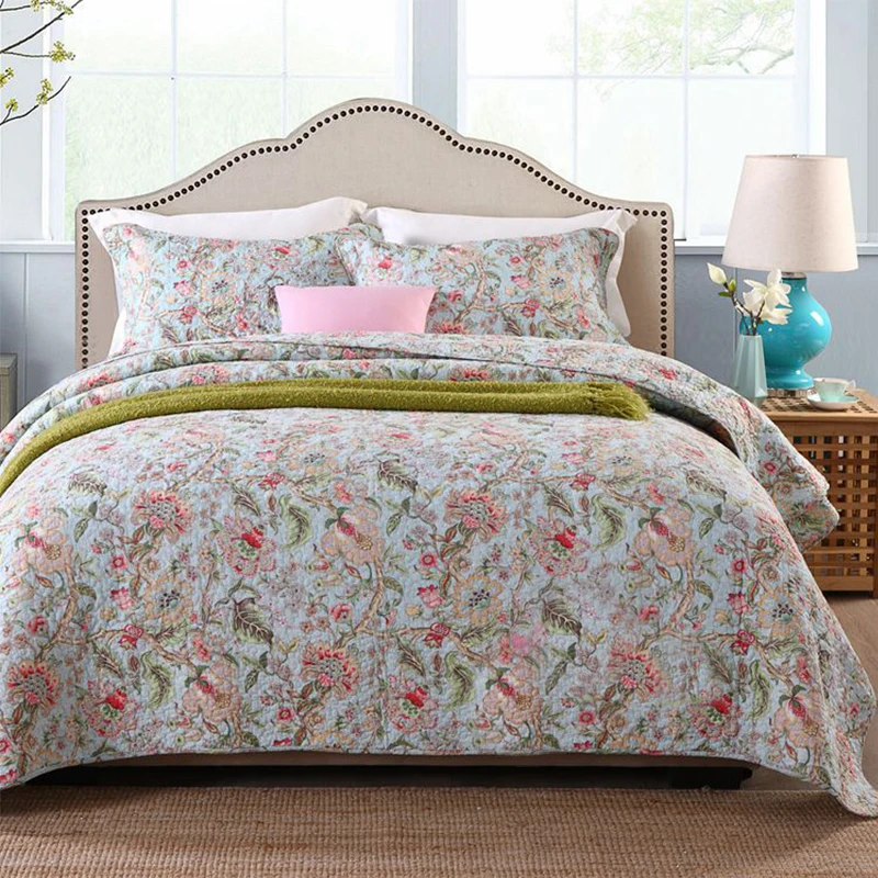 RunGrape Quilted Cotton Bedspread On The Bed For Double Queen King Size Bed Cover Quilts Bed Linen Summer Bed Spread Clothes