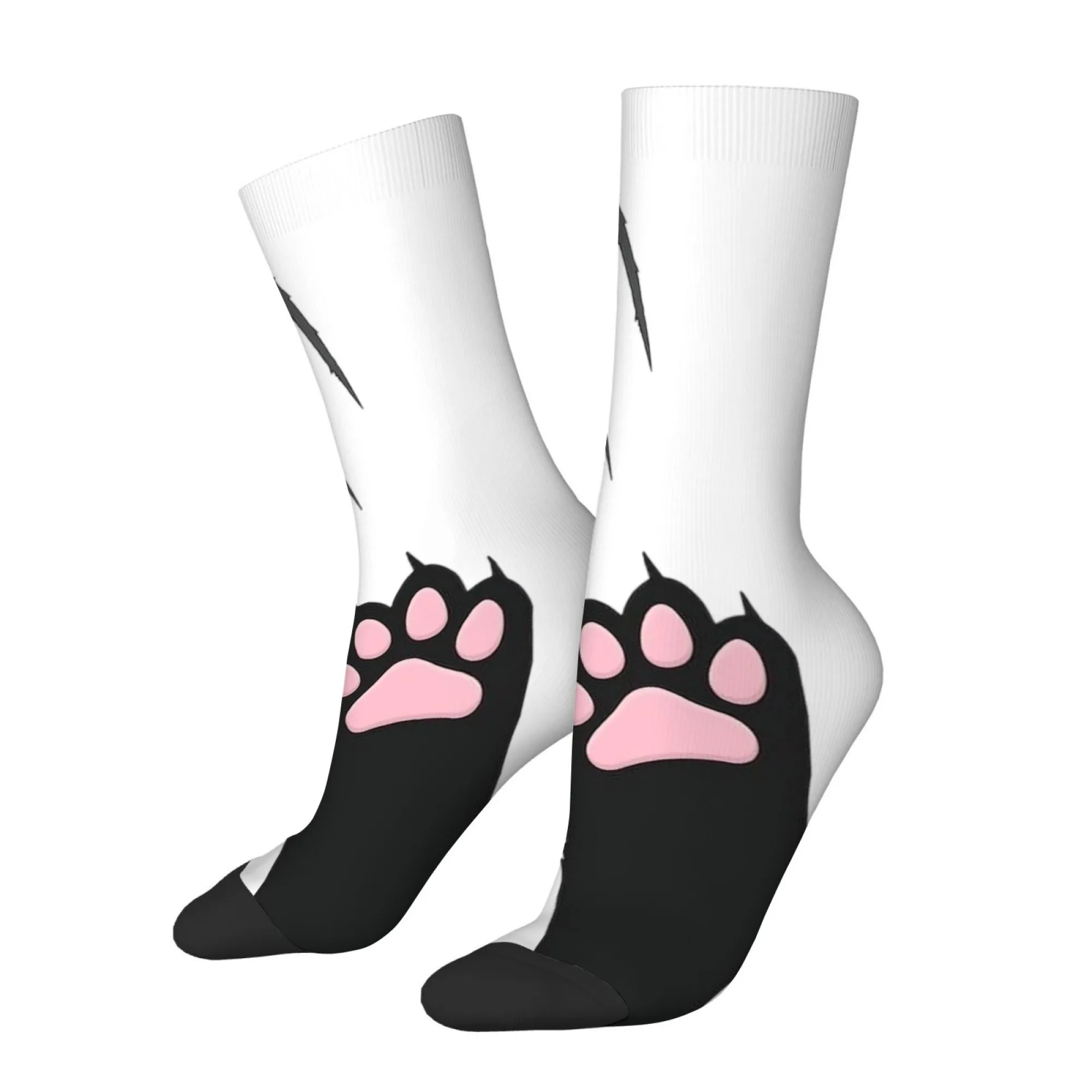 Cat Paw Scratch Pattern Socks Non slip Breathable Soft and Unisex Cute Stylish and Novelty Socks for Sports, Cycling and Hiking