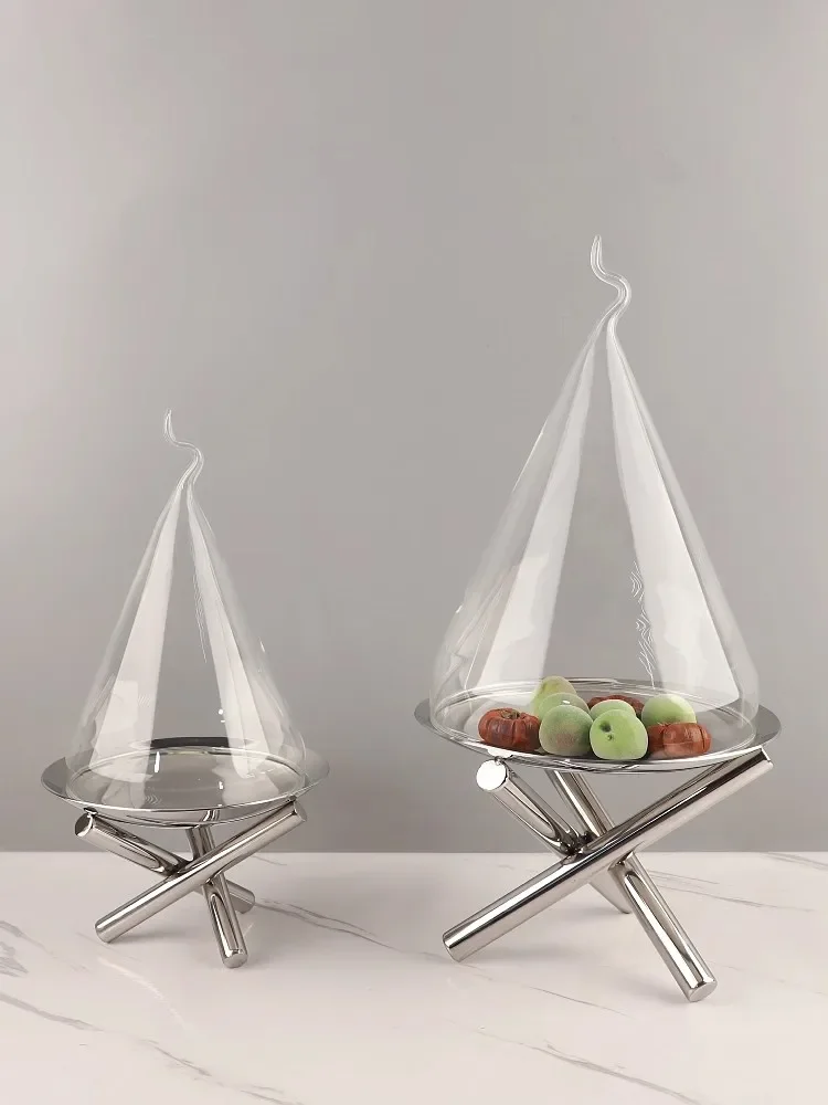 Modern Simplicity Home Use Stainless Steel Fruit Decoration Pallet Living Room Dining Table Dim Sum Pallet Advanced Ornaments