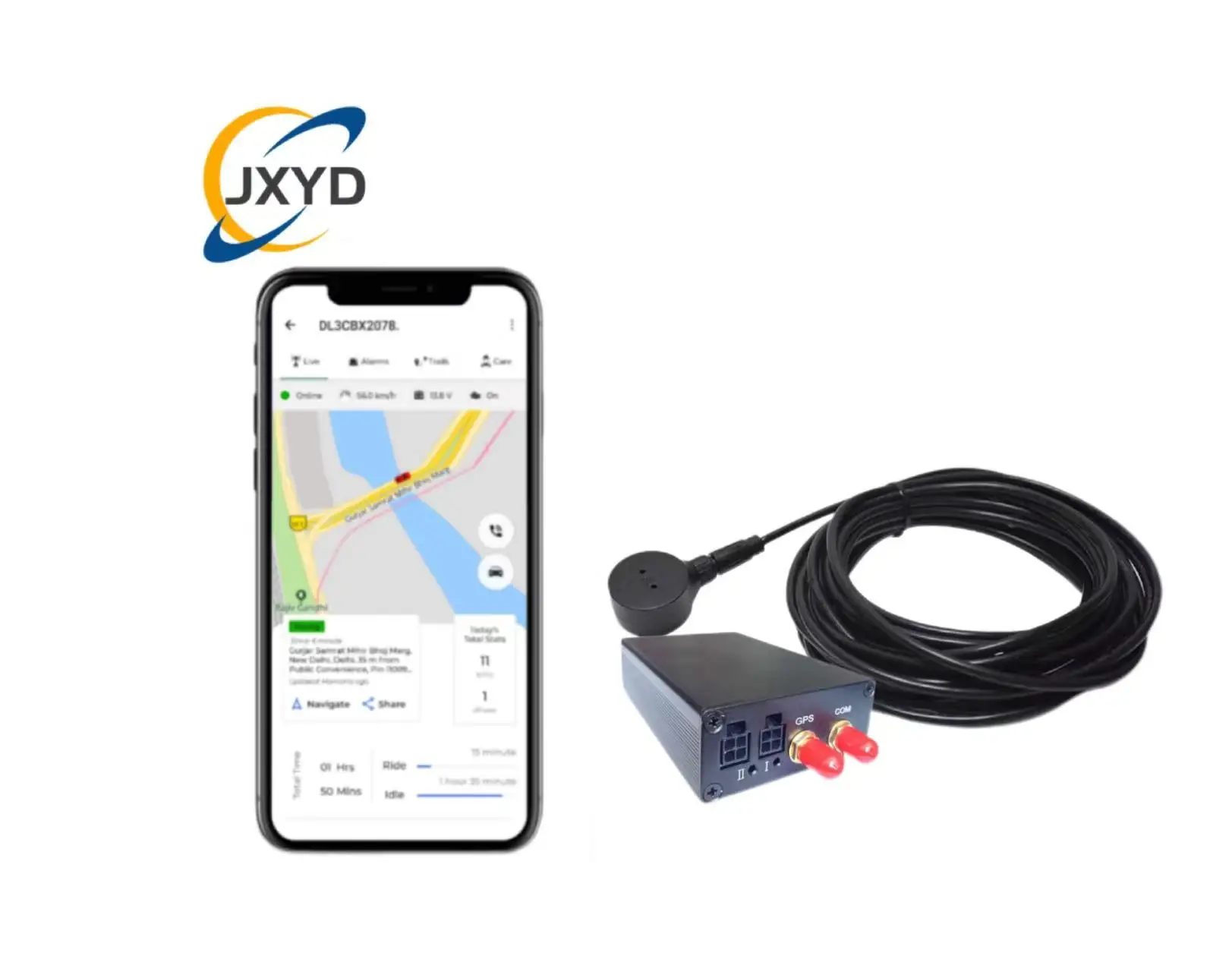 Smart multi-function GPS tracking system with ultrasonic fuel sensor tracker JX 22 for fleet management
