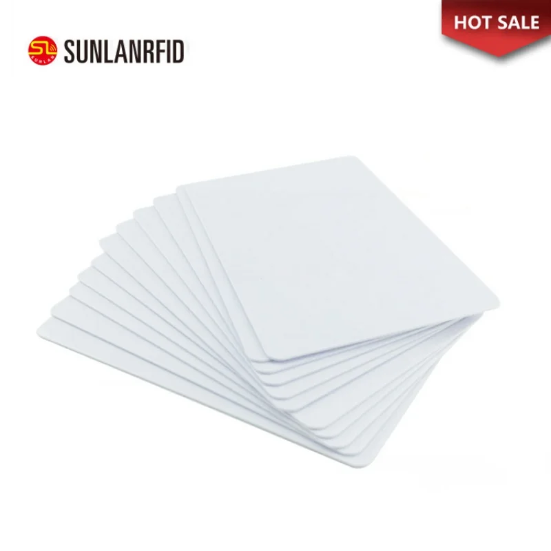 100pcs ISO14443A 13.56mhz NTAG 215 RFID NFC White Blank Card For Thermal Printing