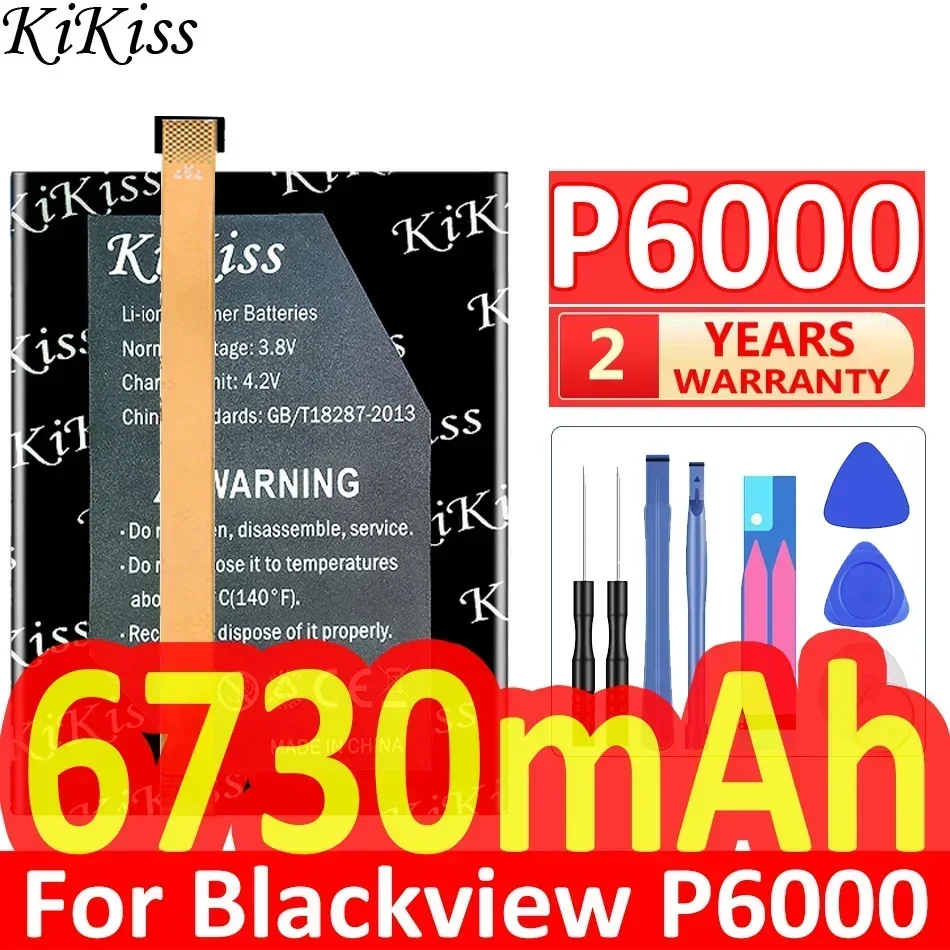 KiKiss Battery P 6000 6730mAh For Blackview P6000 Smart Phone