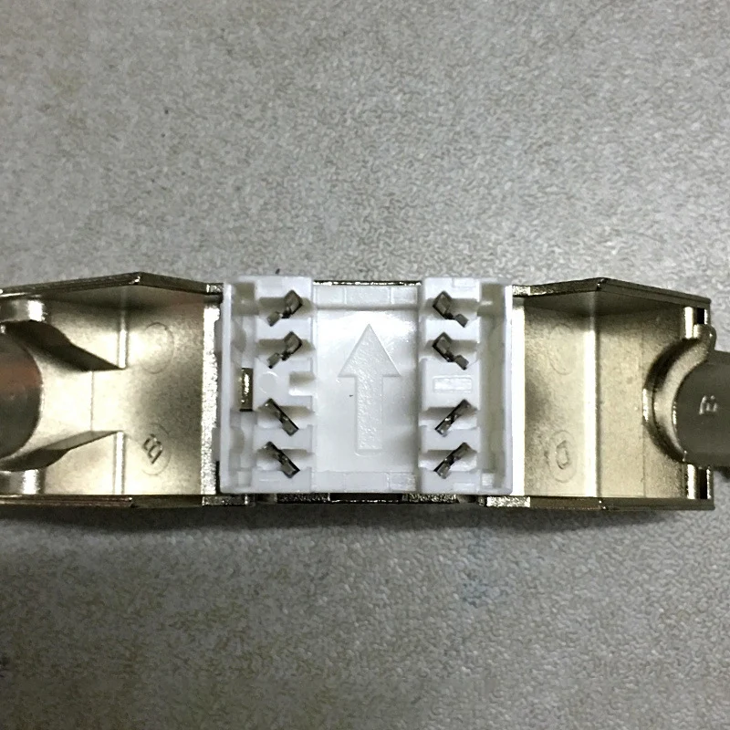 Toolless RJ45 Keystone Cat7 Cat6A Shielded FTP Zinc Alloy Module 10GB Network Keystone Jack Connector Adapter Cat7 Rj45