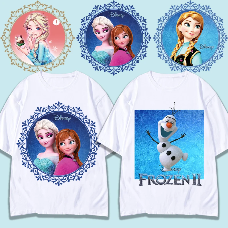 

Ice and Snow Romance: Isanna's Best Friend Summer Dress Short sleeved T-shirt Women's Pure Cotton Instagram Disney Clothes