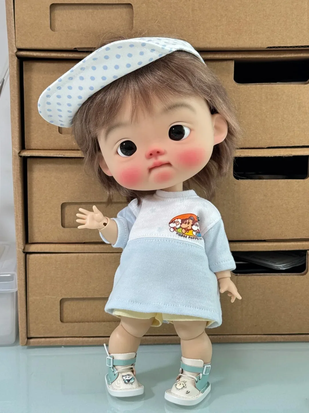 2024 New bjd sd doll 1/6 25cm diandian Girl Big head electric resin material diy gift makeup free nude shipping