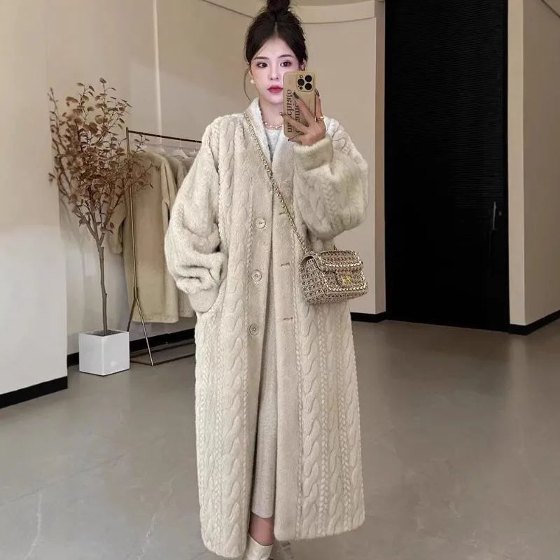 

Friendly Women Coat Winter Fur Plush Imitation Fur Coat