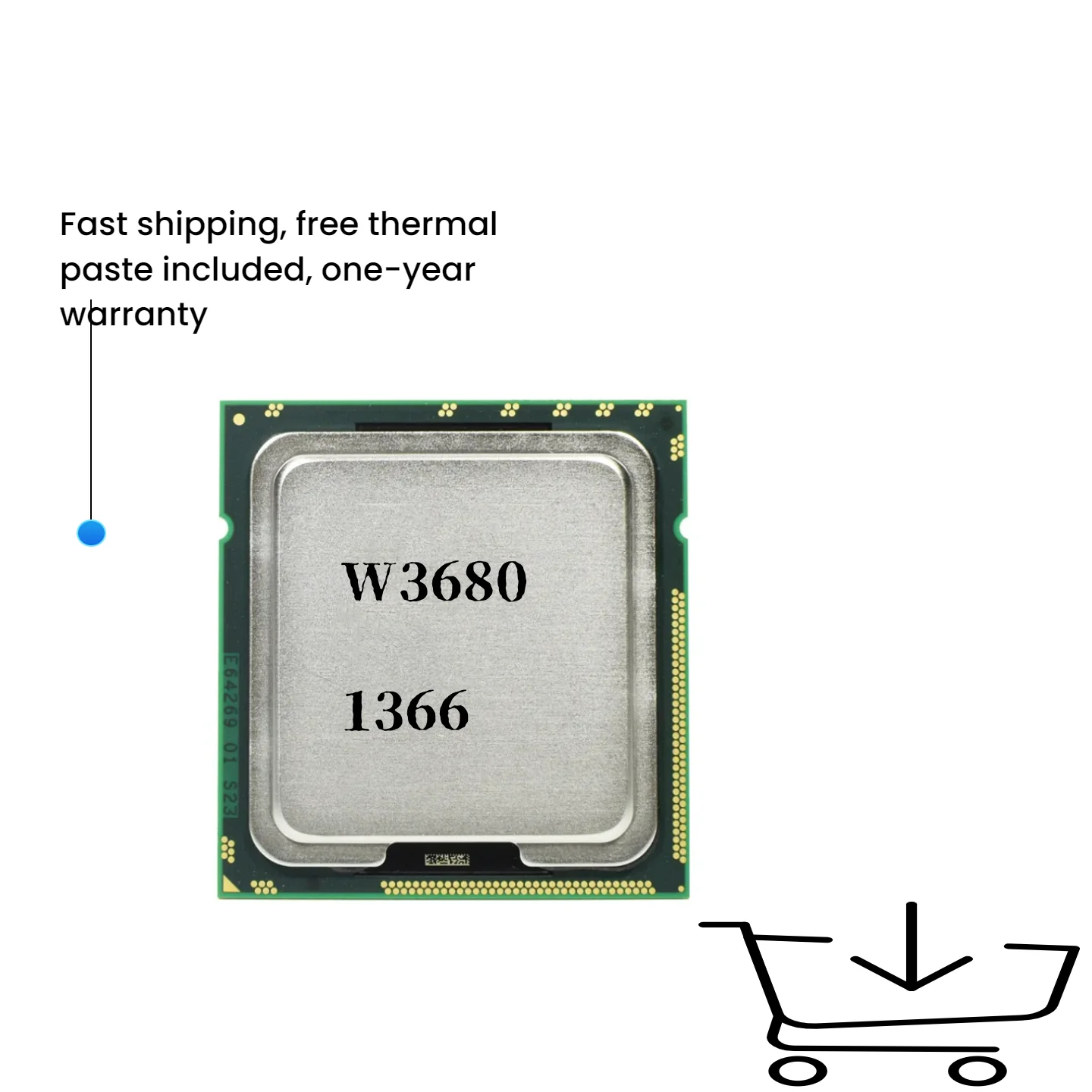 

Шестиядерный процессор Xeon W3680, 3,33 ГГц, LGA 1366