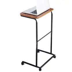 Mesa lateral de sofá móvil, bandeja de TV, mesa lateral de cama con rueda, alta capacidad de carga, silenciosa, deslizante, mesa de estante de extremo de sala de estar