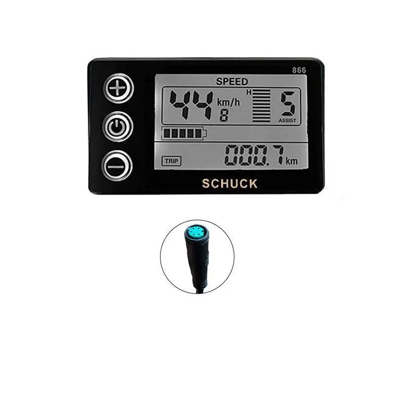 

Electric Scooter LCD S866 Display For Bafang Motor 5-hole 5Pin Waterproof Joint