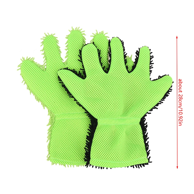 5-Finger Soft Car Washing Gloves Cleaning Brush For Car And Motorbike Washing Drying Towels Car Maintenance