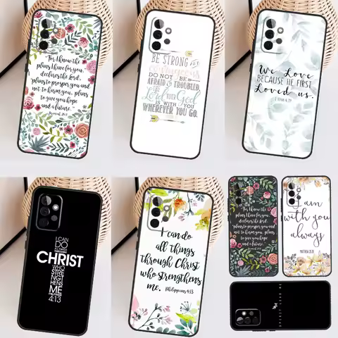 Bible Verse Jesus Christ Christian Case For Samsung Galaxy A53 A33 A23 A13 A14 A24 A34 A54 A52 A32 A22 A12 A51 A71 A21S Cover