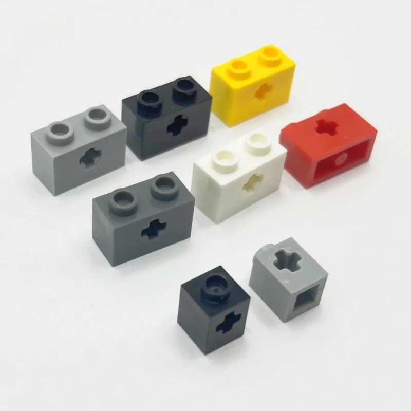 

20pcs/lot 73230 32064 Brick 1x1 1x2 with Axle Hole Buildings Blocks Compatible High-Tech Assembles Particles