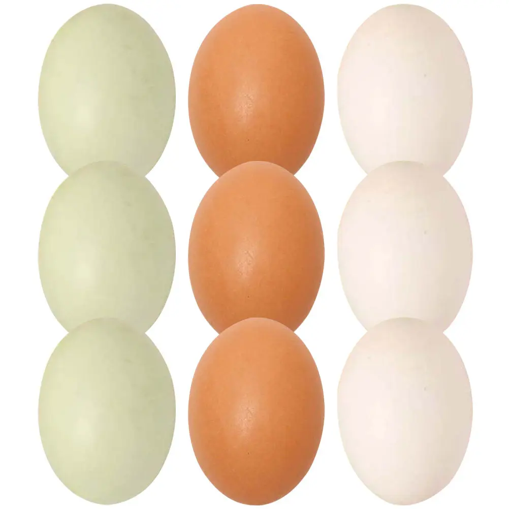

9Pcs Wooden Fake Eggs Simulation Realistic Easter Decorations DIY Crafts Durable Party Supplies Wooden Fake Eggs