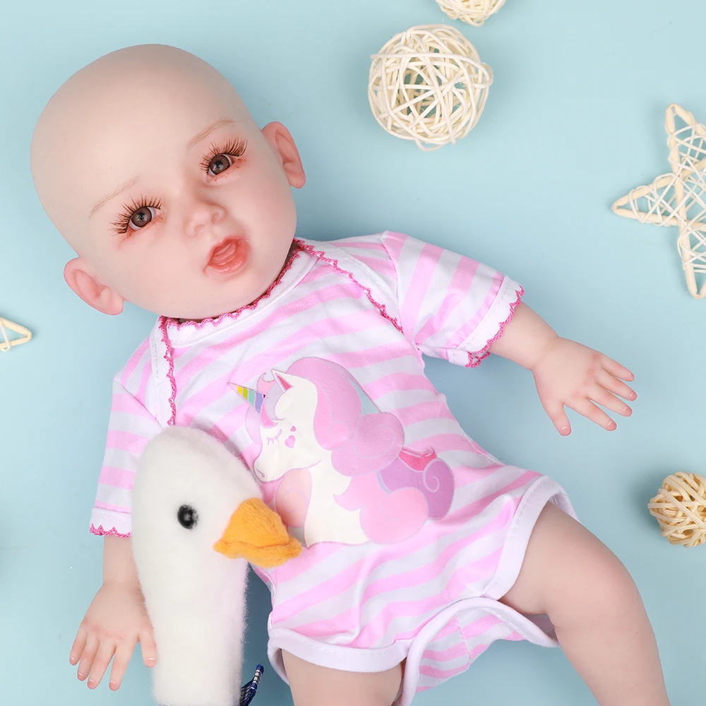 Herpinker 14 cali (36 cm) Malowany Silikonowy Reborn Chłopiec Realistyczna Lalka Noworodek Małe Reborn Dzieci Prezent Bez szkieletu w środku