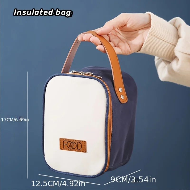 Borsa per il pranzo, borsa bento per studenti; borsa termica da esterno, borsa termica portatile, borsa portaoggetti, non direttamente a contattare il cibo.