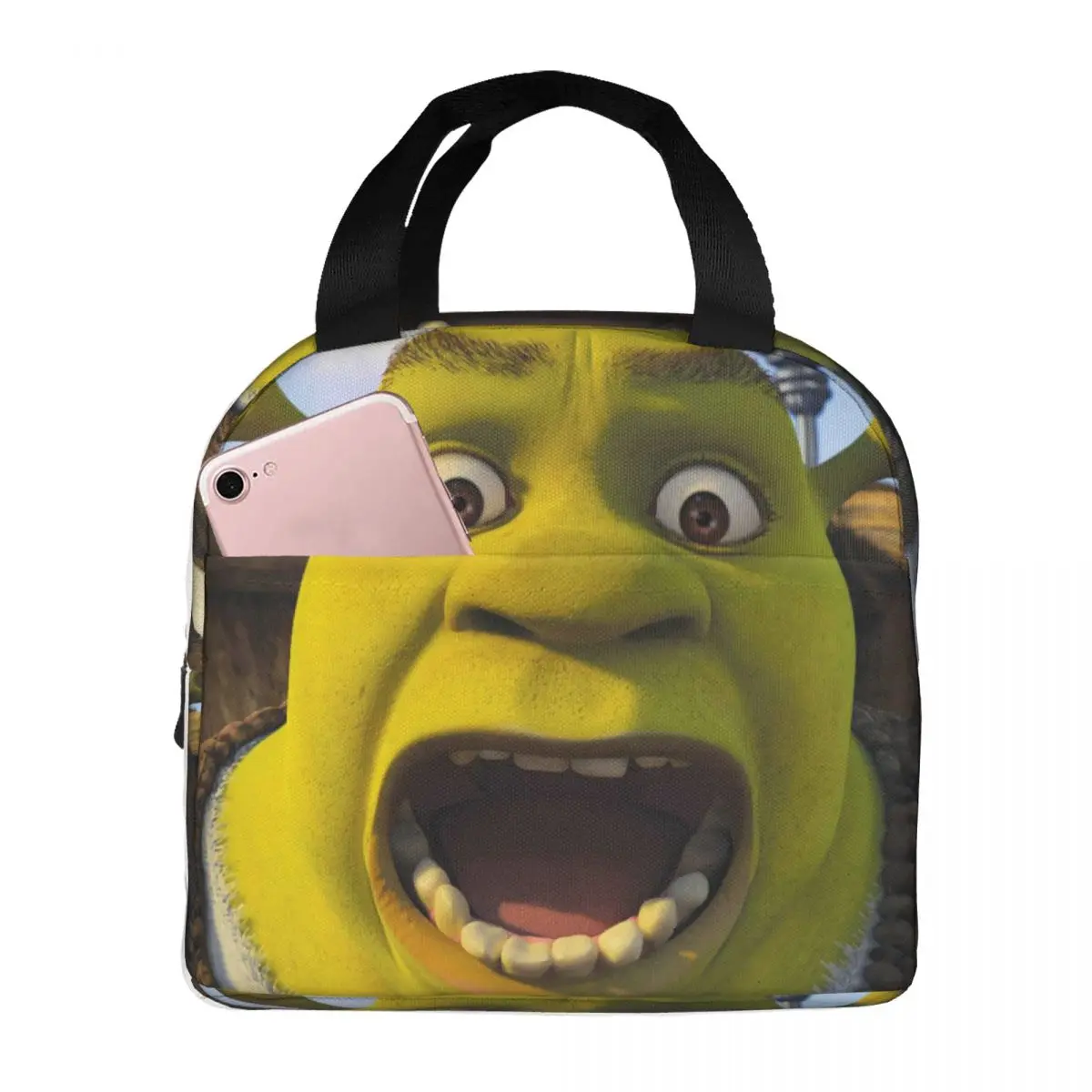 

Funny Shreks Insulated Lunch Bag High Capacity Cartoon Reusable Thermal Bag Tote Lunch Box Beach Outdoor Food Handbags